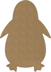 Gomille MDF figuur knutselmateriaal 23x33 cm pinguin decoratie