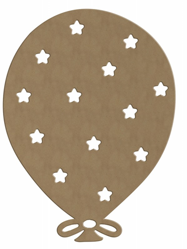 Gomille Gomille MDF Figuur Ballon met Sterren 29 cm