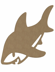 Gomille décoration requin MDF à décorer 23 cm multicolore