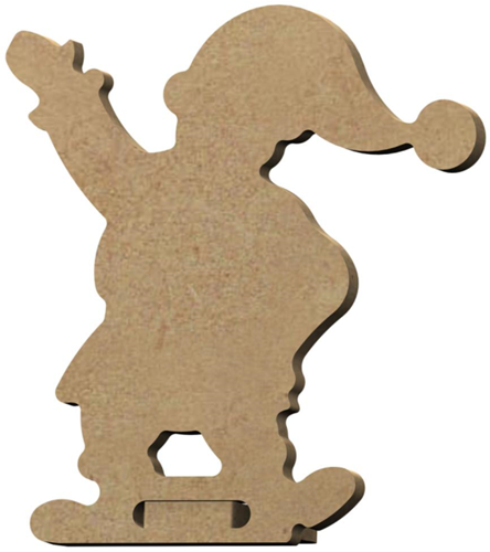 Gomille Gomille MDF Figuur Kerstman Staan 10 cm 4 stuks