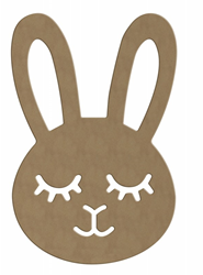Gomille décoration lapin MDF à décorer 28 cm multicolore