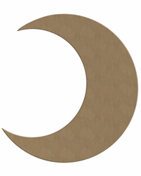 Gomille décoration lune MDF à décorer 26 cm multicolore