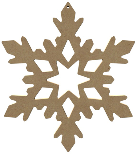 Gomille Gomille MDF Figuur Opengewerkte Sneeuwvlok 26 cm