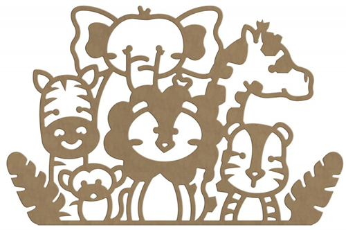 Gomille Gomille MDF Figuur Savanne Dieren 53 cm