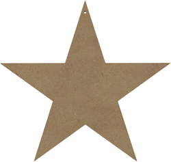 Gomille étoile en MDF décoration créative 20 cm multicolore