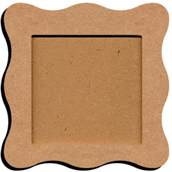 Gomille cadre MDF bord ondulé décoration créative 22,5x22,5 cm