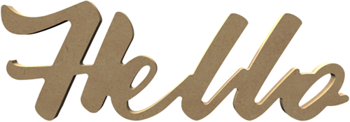 Gomille Gomille MDF Hello 39x13 cm