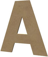 Gomille MDF letter A 20 cm - creatieve knutsel ondergrond