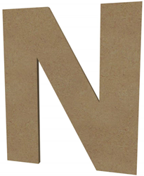 Gomille lettre MDF N 20 cm - base créative pour loisirs créatifs