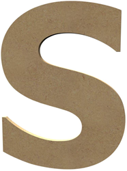 Gomille lettre MDF S 20 cm - base créative pour loisirs créatifs