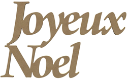 Gomille décoration MDF Joyeux Noel 58 cm bricolage de Noël