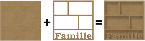 Gomille Gomille MDF Kader Familie 30x30 cm