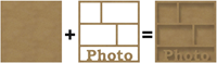 Gomille cadre photo MDF 30x30 cm cadre créatif décoration
