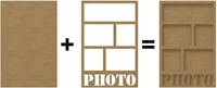 Gomille cadre photo MDF 30x46 cm - jouet créatif pour enfants