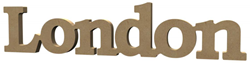 Gomille MDF decoratie London woord 50x10x1,6 cm creatief knutselen
