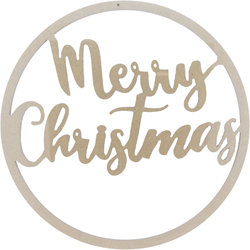 Gomille anneau MDF créatif Merry Christmas 38 cm décoration