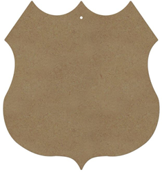 Gomille bouclier MDF jouet créatif 23x25 cm décoration multicolore