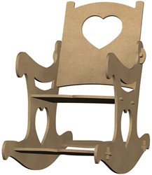 Gomille chaise à bascule MDF jouet créatif 40x24x50 cm décoration