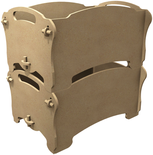 Gomille Gomille MDF Stapelbare Kisten