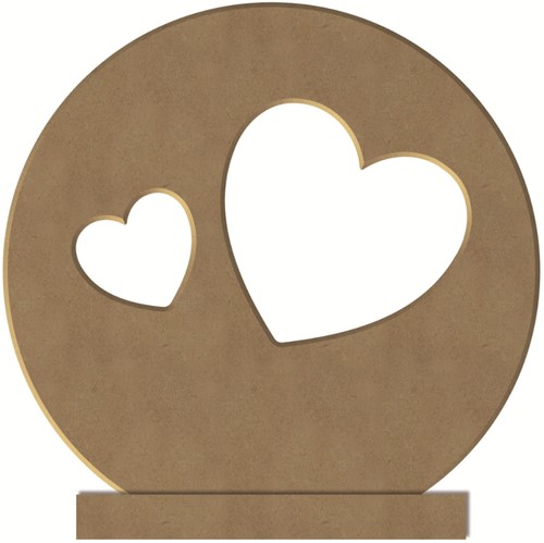 Gomille Gomille MDF Waxinelichthouder 12x12 cm Harten