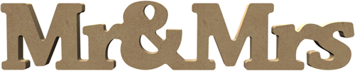 Gomille Gomille MDF Woord Mr & Mrs 38x7,5 cm