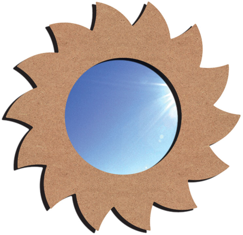 Gomille Gomille MDF Zonnenspiegel 14 Stralen 38 cm