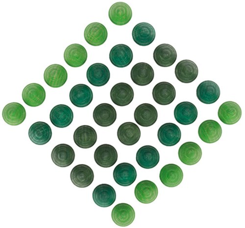 Grapat arbres mandala en bois vert - jouet éducatif 36 pièces-3