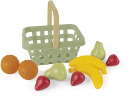 Dantoy speelgoed fruitmand Green Garden - 10-delig duurzaam kinderspeelgoed