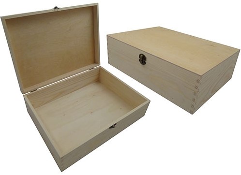 Hobbygroep Grenen Wijnkist 2 flessen 33,5x24,5x10,3 cm