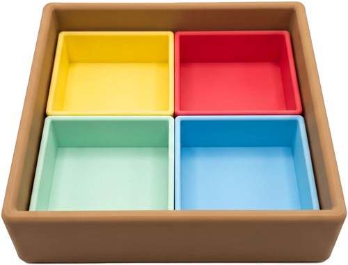 Grennn speelbak inlegvierkant pastel blauw - sensorisch speelgoed-3