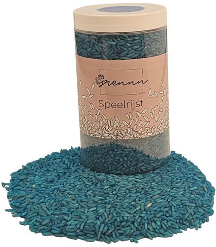 Grennn riz à jouer bleu - jouet sensoriel 300 grammes