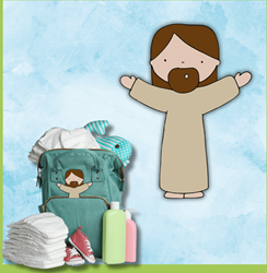 de Wonderwolk figurine Jésus en feutre - jouet chrétien cadeau