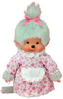 Monchhichi peluche poupée grand-mère grise peluche 20 cm originale