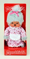 Monchhichi peluche poupée grand-mère grise peluche 20 cm originale-2