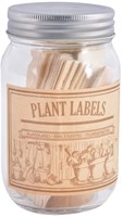 Esschert Design houten plantenlabels glazen pot tuinaccessoire
