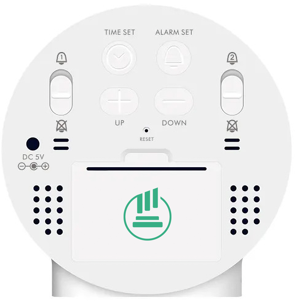Langwerpig vrachtauto gek Digitale Wekker - Wit - USB & AAA batterij - Voor volwassenen & kinderen -  Thuis en op vakantie Planet Happy BE