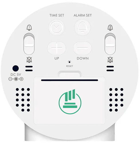 Réveil numérique - Deux alarmes - Blanc - Dimmable - USB & pile AAA - Pour adultes et enfants - horloge pour la maison, la chambre et les vacances - réveil de voyage & réveil pour enfants - réveil-3