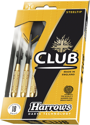 Harrows Club Brass dartpijlen - steeltip darts - 26g - multicolor