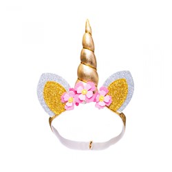 Heless poppen haarband eenhoorn goud 35-45cm accessoire