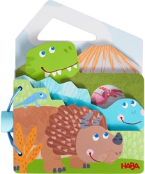 Haba livre bébé en bois dinosaures - jouet éducatif pour bébés