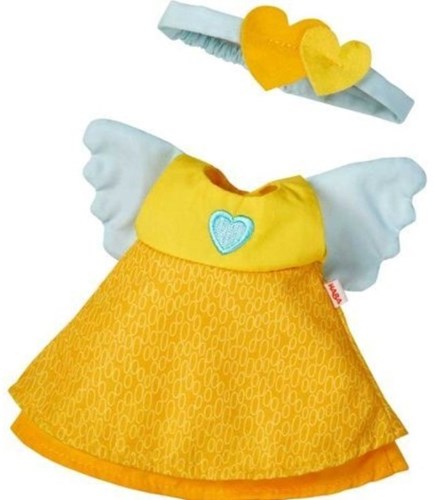Haba tenue poupée ange gardien 30 cm - ensemble coton jaune