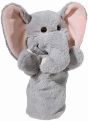Heunec olifant handpop pluche knuffel 25 cm speelgoed