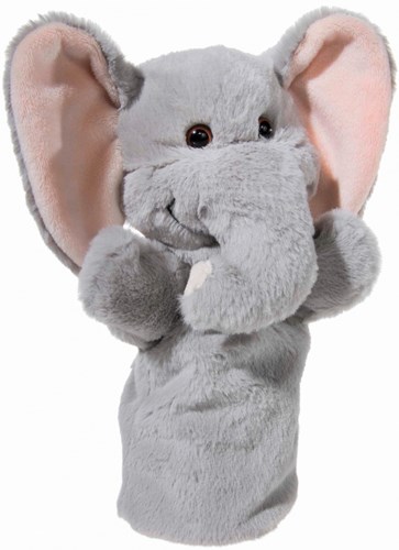 Heunec olifant handpop pluche knuffel 25 cm speelgoed