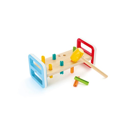 Hape houten regenboog hamerbank