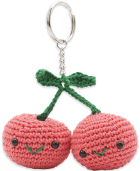 Hardicraft haakpakket tashanger kersen 8 cm - DIY sleutelhanger