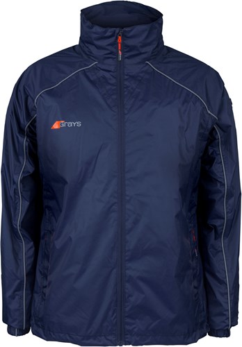Grays dames regenjack hockey donkerblauw waterafstotend sportjas