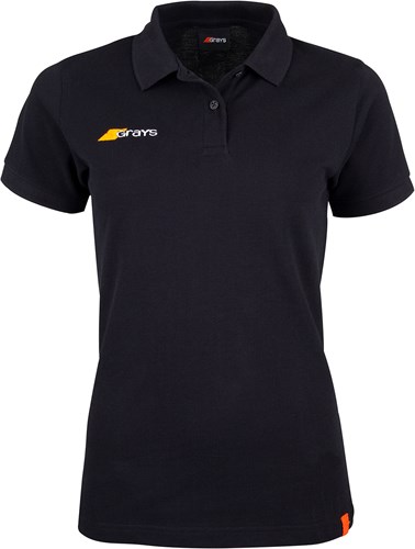 Grays dames polo shirt sport zwart L hockey kleding