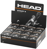 Head squashballen wit - Start Single White Dot - doos van 12 stuks