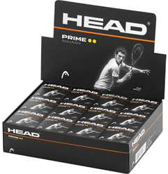 Head squashballen Prime dubbelgele stip - doos van 12 stuks