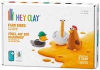 Tomy boetseerklei set - HEY CLAY boerderijvogels 6 potjes creatief speelgoed